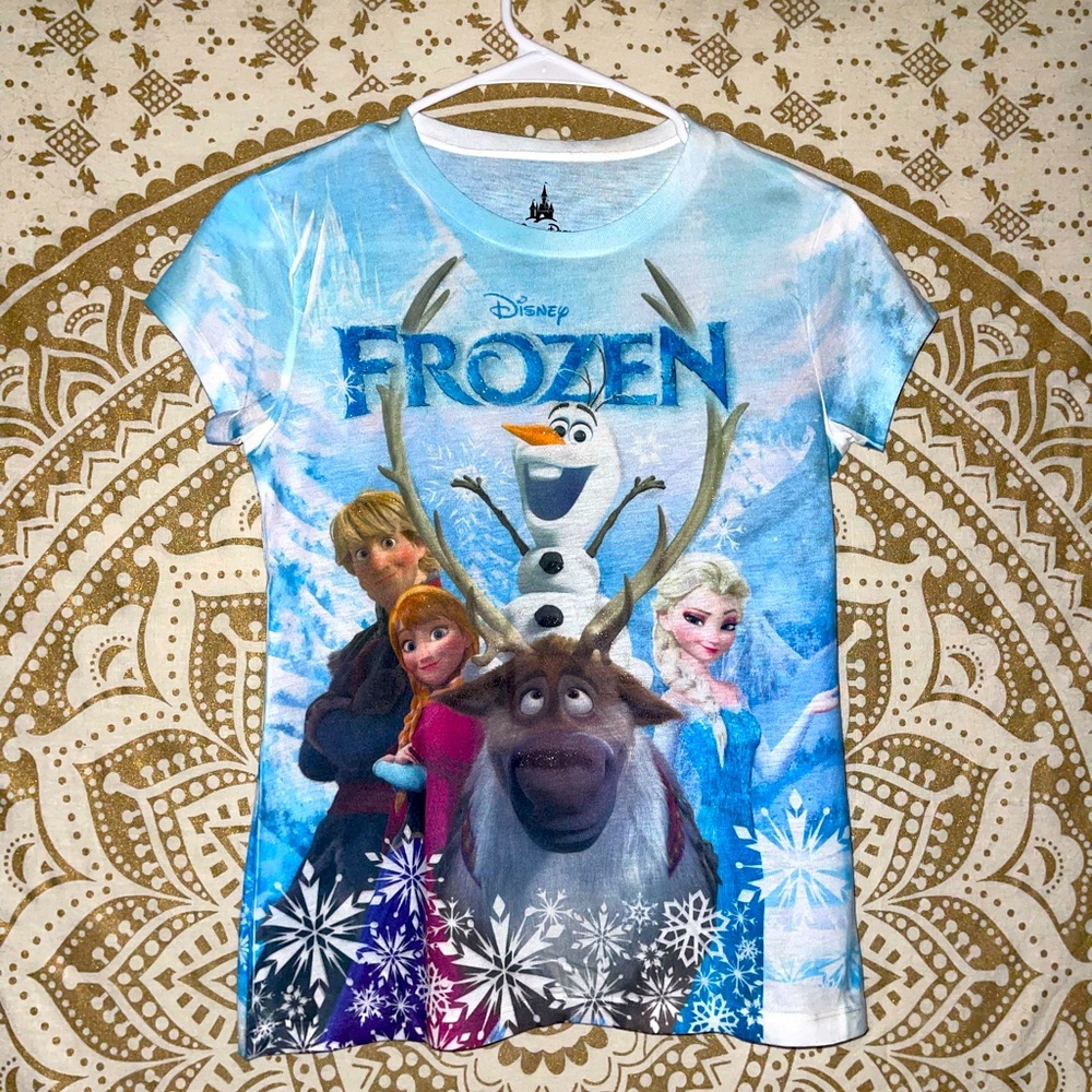 ✨3 FOR $18✨ MIX & MATCH…GIRLS “DISNEY” FROZEN LIGHTWEIGHT TOP…SIZE LARGE - Picture 1 of 3